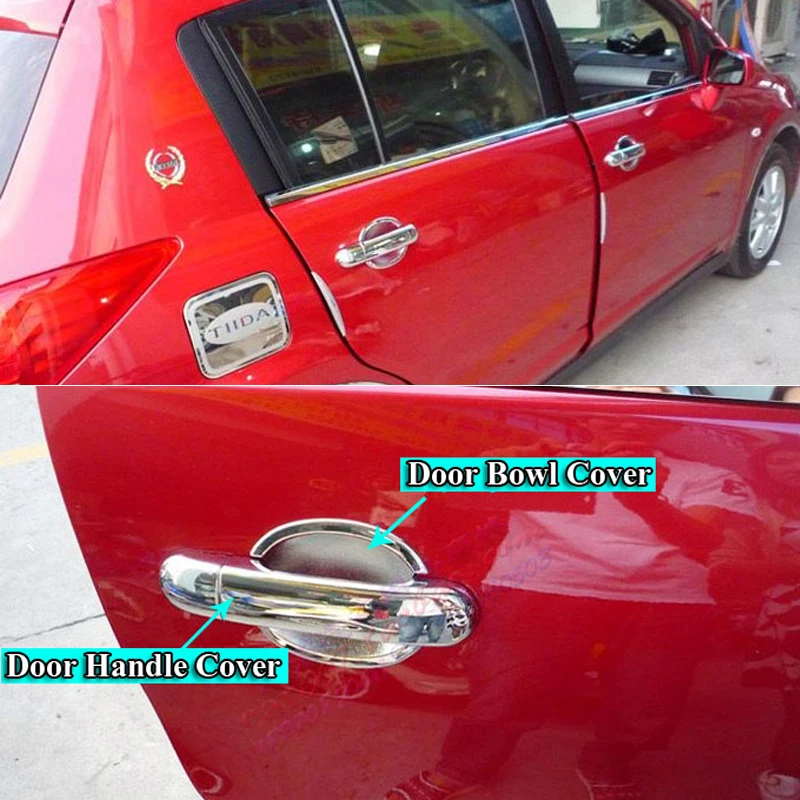 Крышка дверной ручки для Nissan великая ливина L10 2006 2012 хромированная крышка из АБС