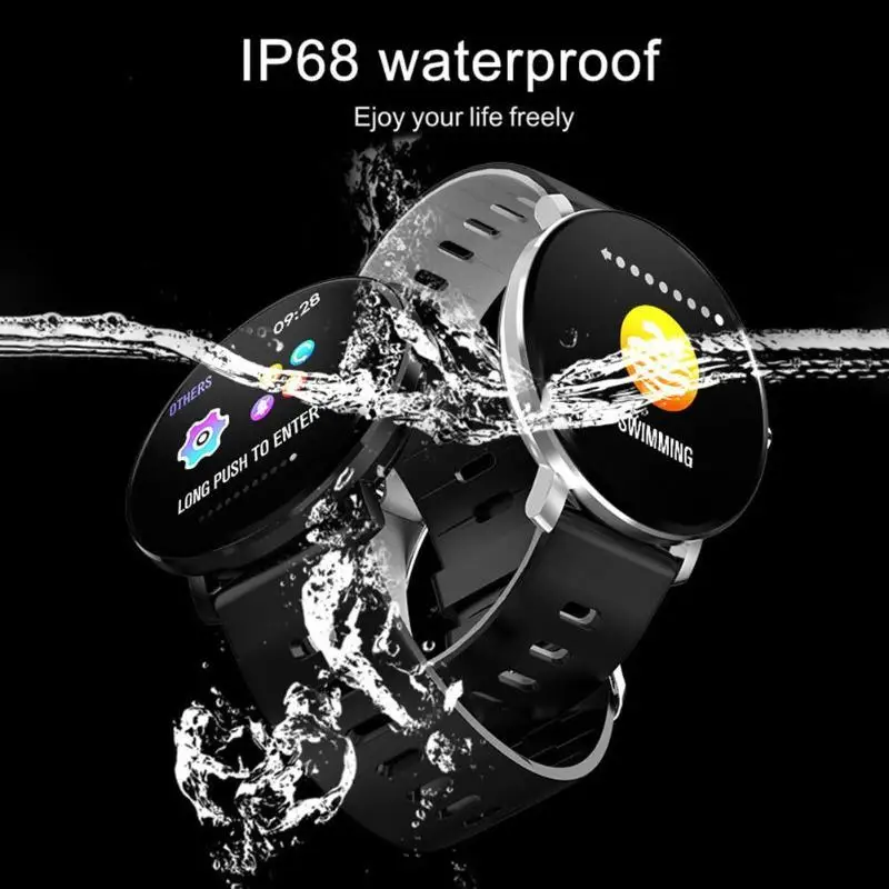 K9 Смарт-часы Ip68 Водонепроницаемый пульсометр кровяное давление фитнес-трекер Браслет приложение синхронизация Dafit напоминание для Apple Android