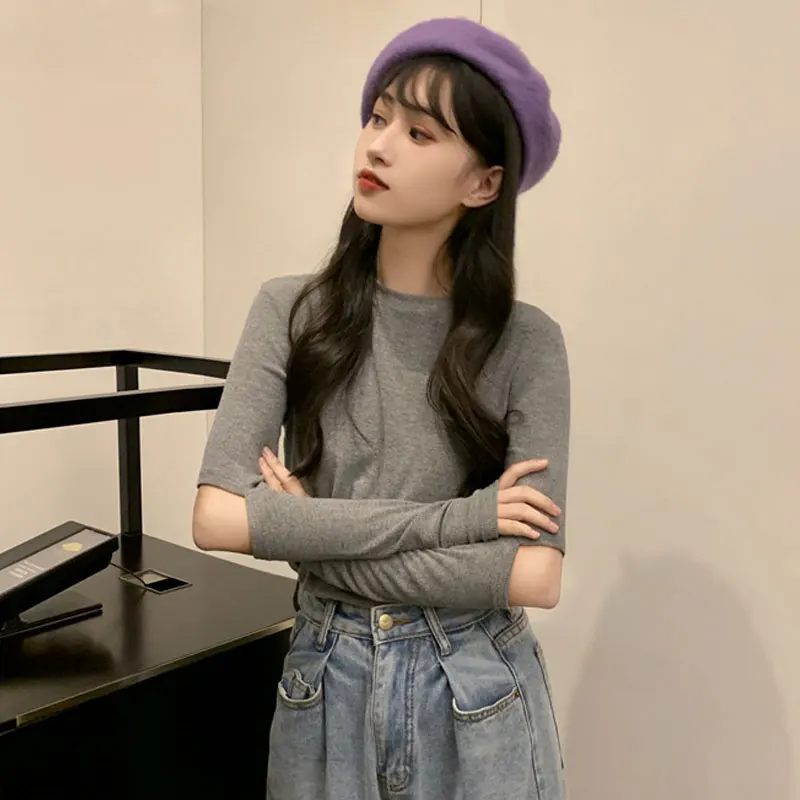 Стильная водолазка с открытыми плечами вязаный свитер для женщин Осенний Модный