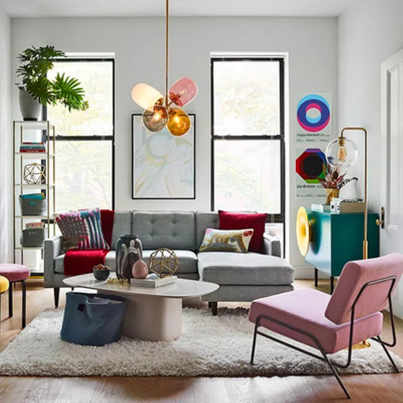 Nordic LED стекло деко люстры гостиной настенные светильники кафе столовой чехлы для