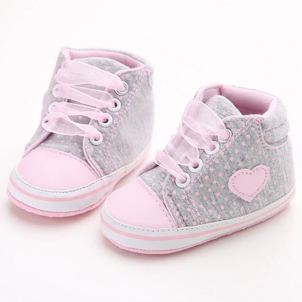 

2021 Summer Baby Girl Canvas Shoe Heart Shape Shoes Sneaker Anti-slip Soft Sole Toddler Comfortable Casual Walking Baby Shoes #0