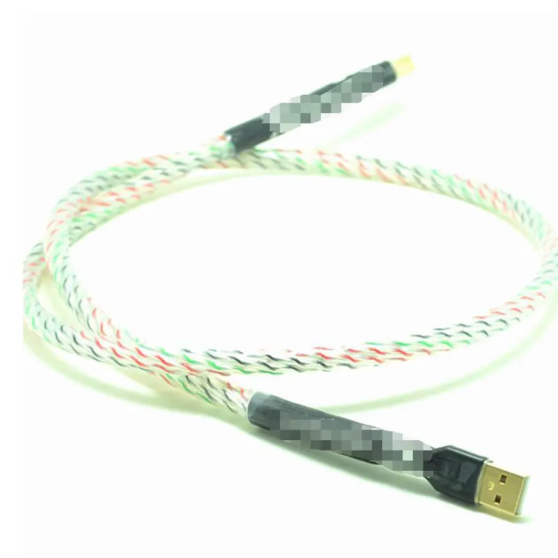 Hi Fi 5 жильный кабель Valhalla с посеребренным покрытием и защитным USB кабелем