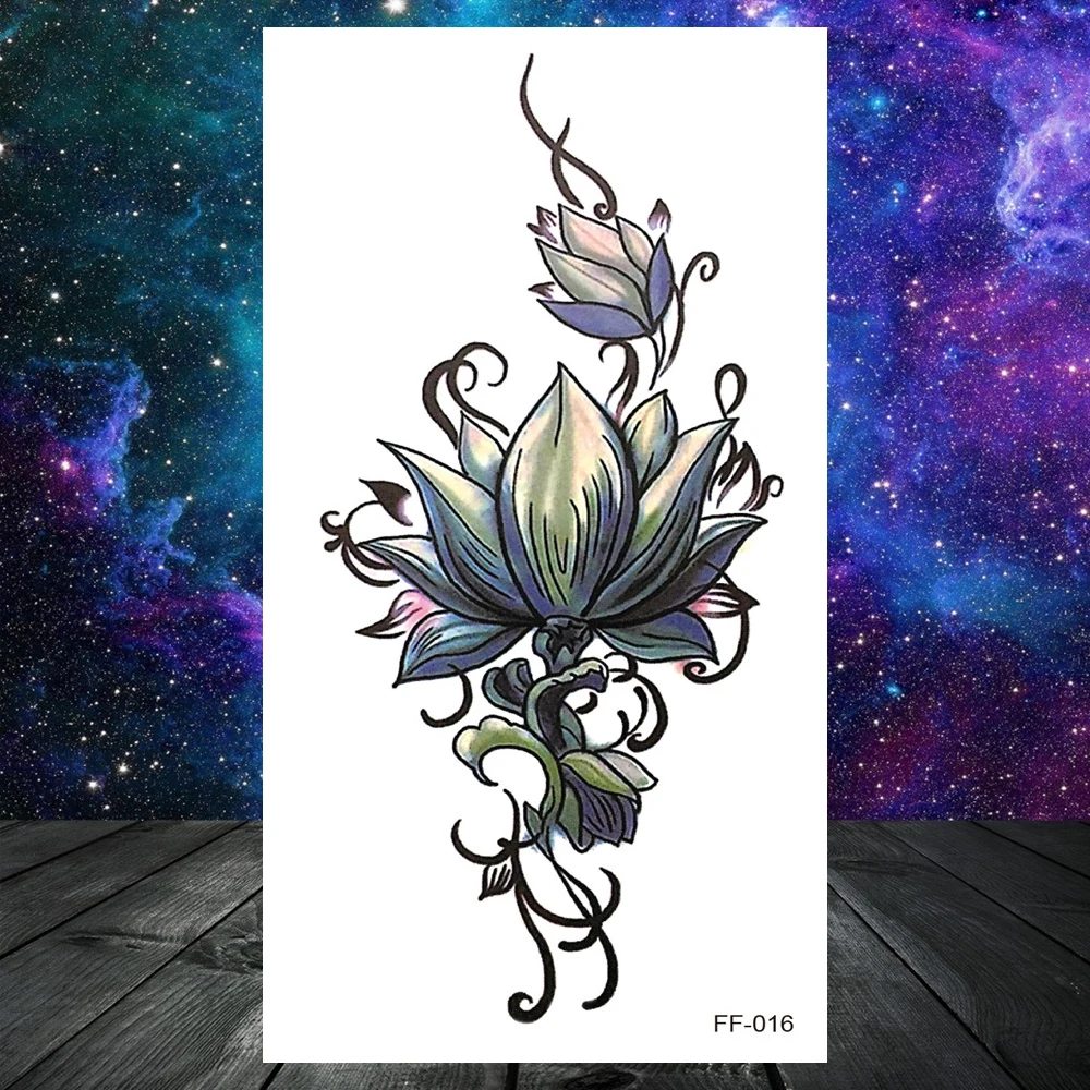 Временная тату с драконом для мужчин и женщин татуировка цветком хны наклейки