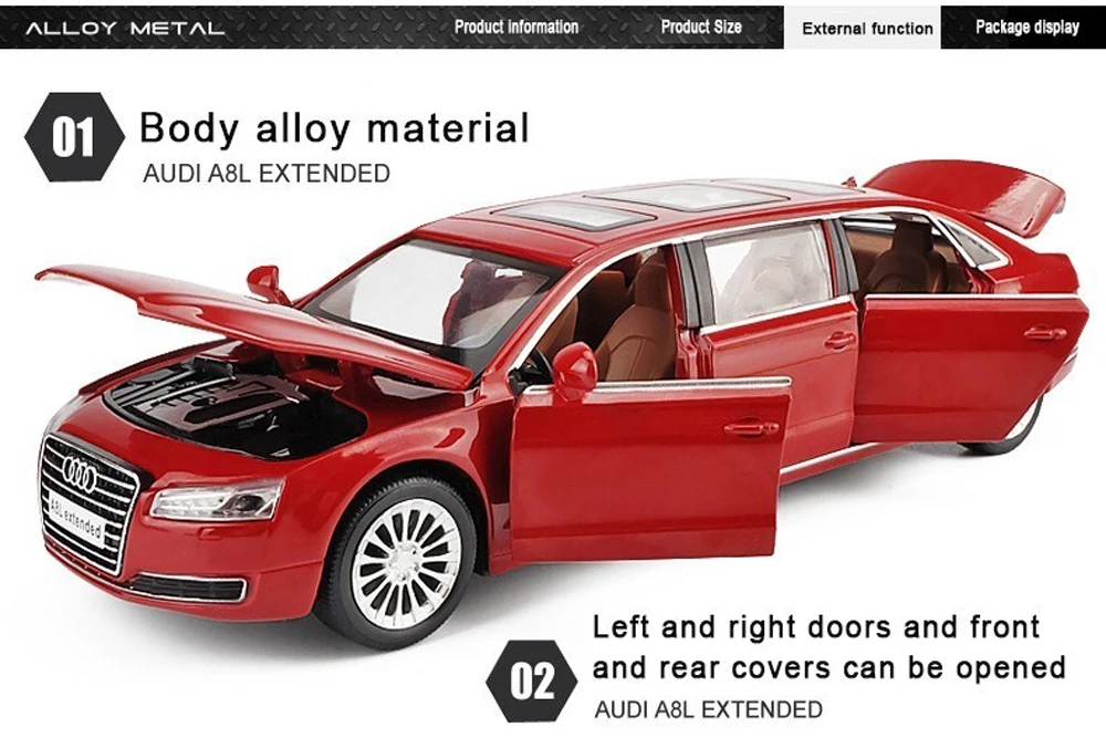 1:32 Масштаб Audi A8 музыкальная с подсветкой машина Diecasts игрушечный транспорт горячее колесо модель автомобиля с автомобилем горячее колесо двери можно открыть игрушку