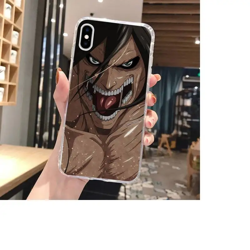 

Attack on Titan Eren Jaeger manga Phone Case For Clear-Iphone 5 5s se 6 6s 7 8 11 12 X Xs Xr Pro Plus Max Mini Cover