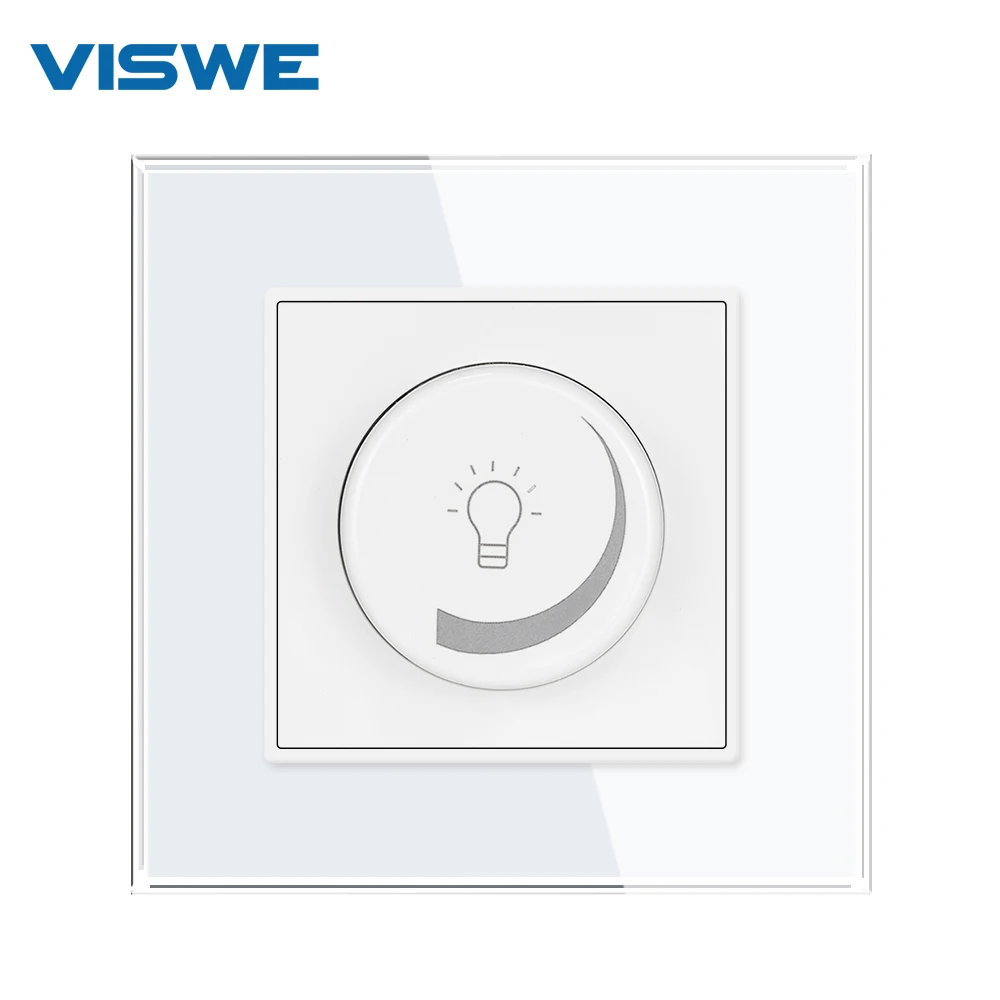 VISWE 400W Light Dimmer 220 V for Light Rotary Dimmer Incandescent Lamp EU Standard with Mounting Iron Claw for Round Box