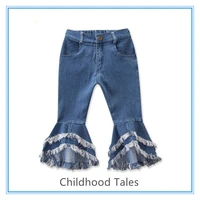 childrens clothing girls jeans trendy childrens flared pants fashionable and beautiful jeans