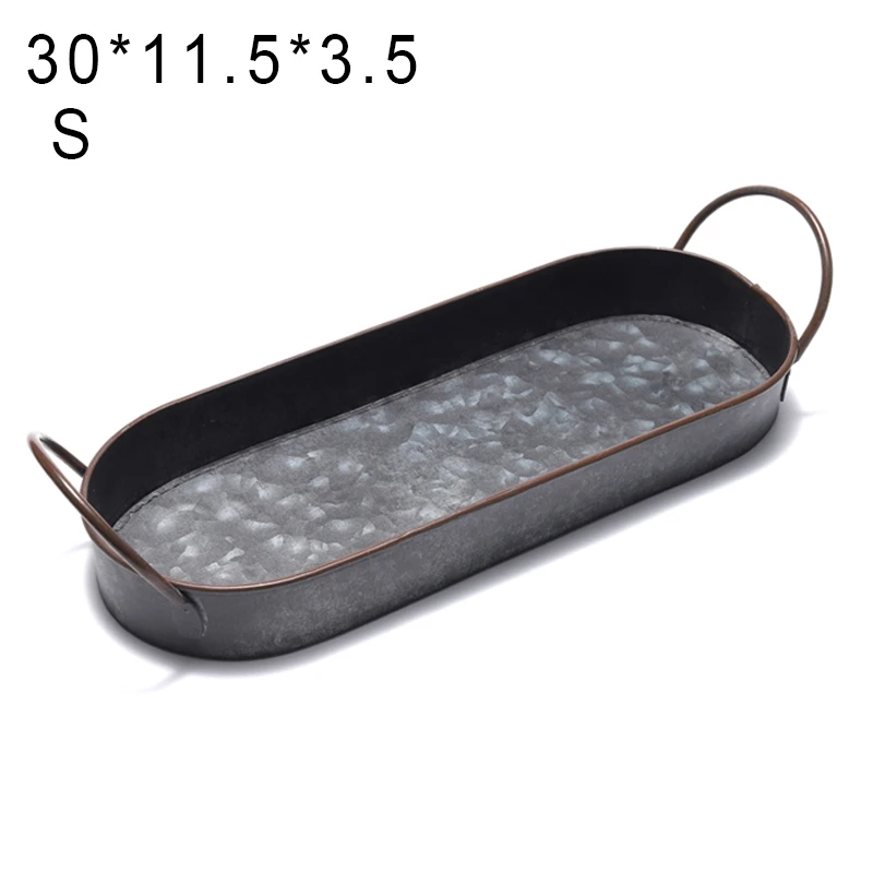 Тарелка для хлеба закусок декоративное хранилище металлический поднос в