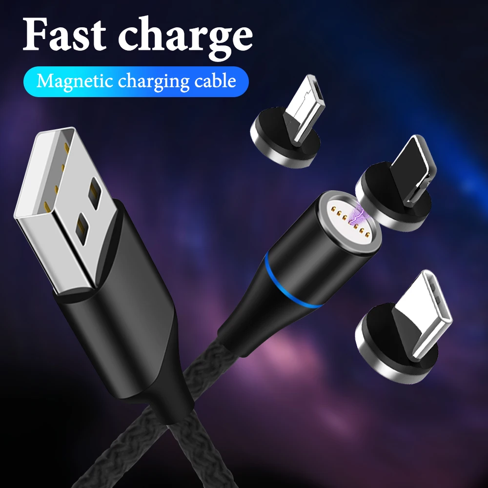 Магнитный usb-кабель для быстрой зарядки USB type C кабель магнитное зарядное устройство Micro usb кабель для телефона USB шнур поддержка передачи данных