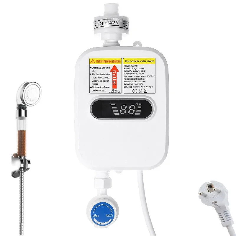 

JY-018B-2,Instant Constant Temperature Water Heater Small Electric Mini Water Storage-Free Fast Heater Shower