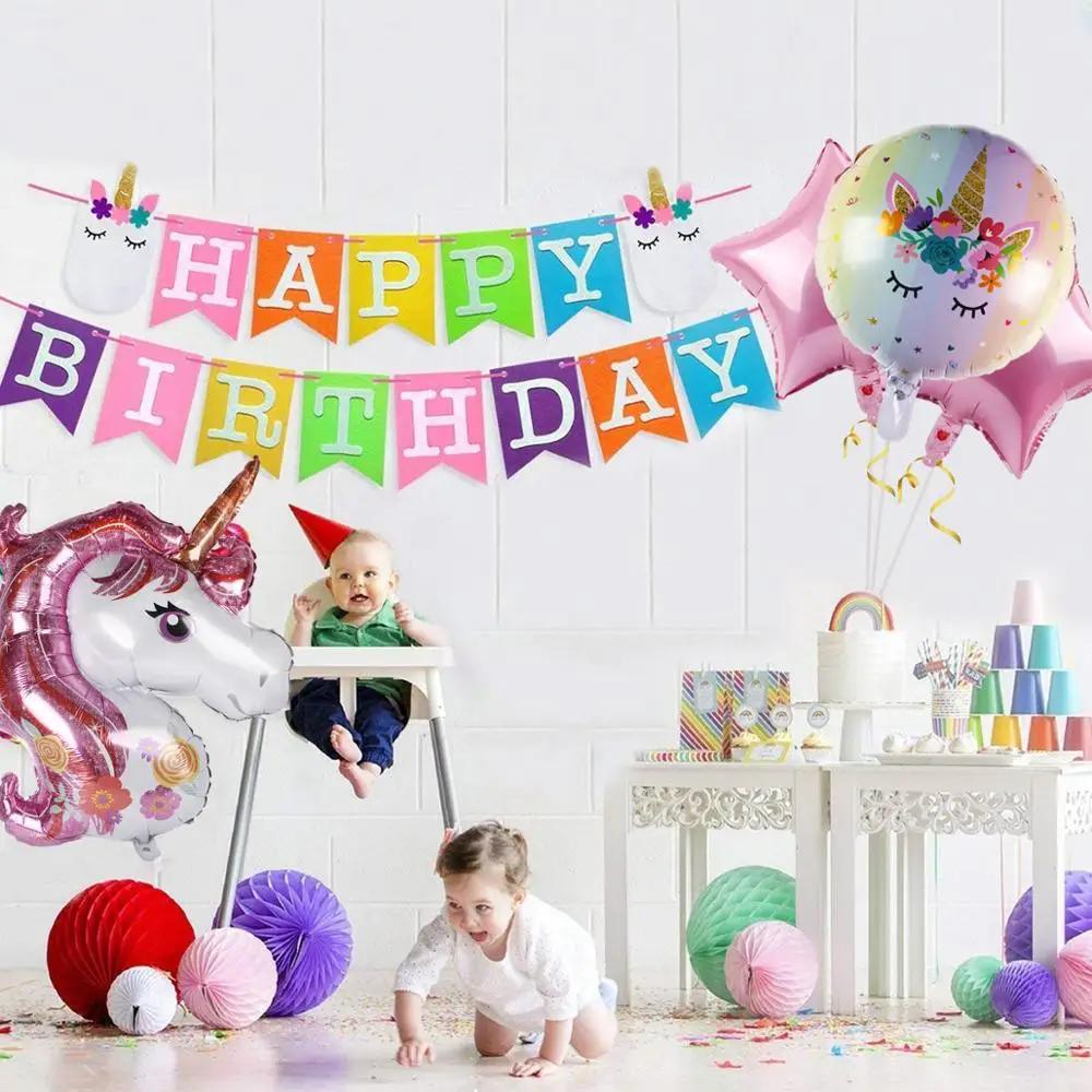 Украшение для вечеринки Единорог одноразовая посуда бумажная тарелка украшения