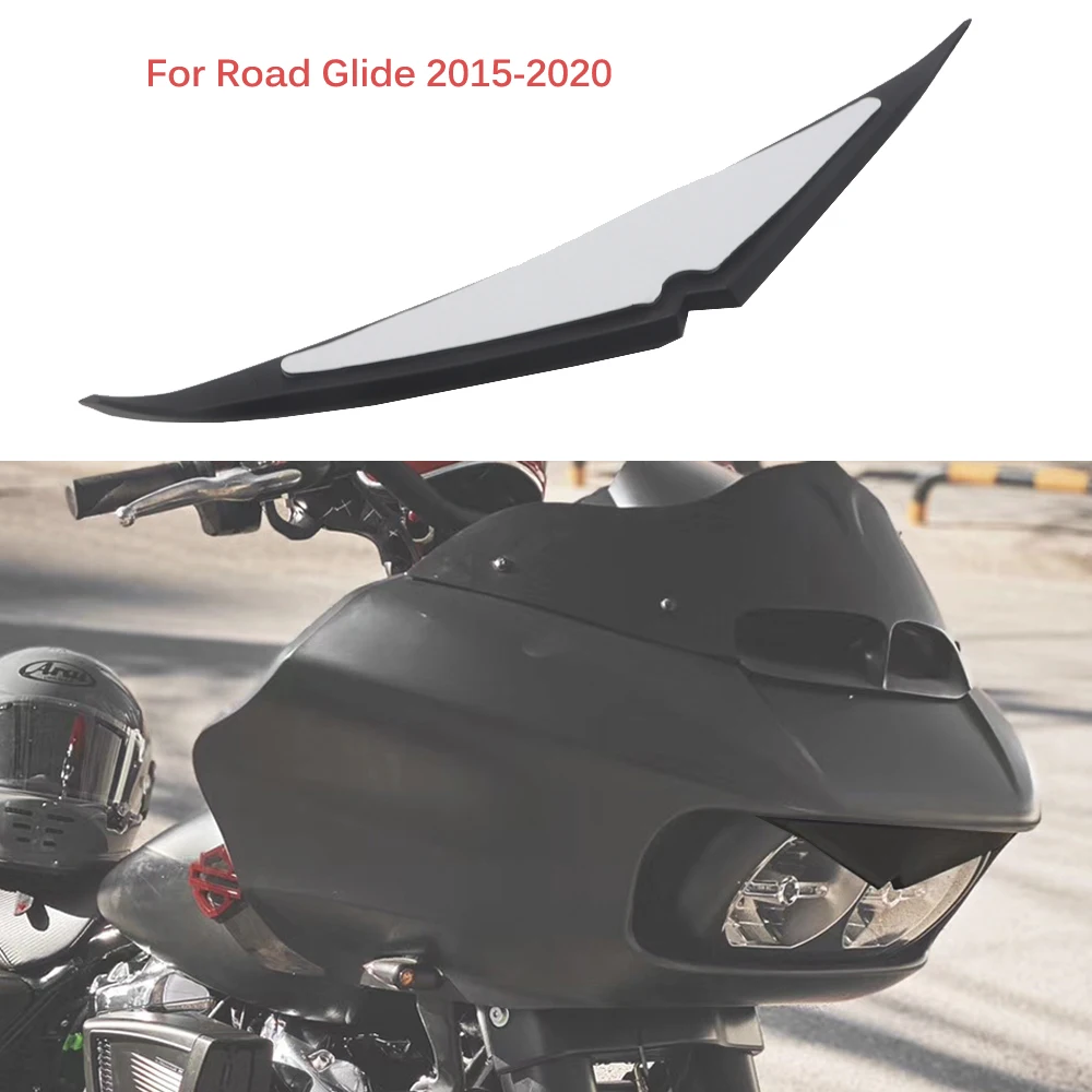 

Motor Headlamp Eyebrows Eyelids Stickers Decoration Headlight Upper Tip Trim Cover Visor Accent For Road Glide 2015-2020