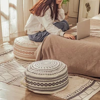 japanese style homestay tatami unstuffed moroccan pouf cover living room bedroom ottoman luxury cotton footstool lazy futon