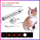 Лазерная ручка для кошек, светодиодный ная Лазерная Игрушка для кошек, лазерсветильник указка в красную точку, аксессуары для домашних животных, Интерактивная игрушка для кошек, USB-зарядка