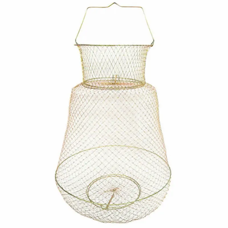 

Foldable Portable Steel Wire Fishing Pot Trap Net Crab Crawdad Cage Fish Basket