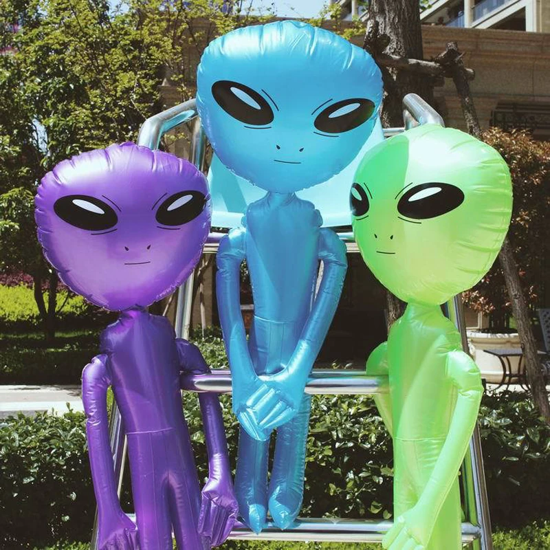 

170cm Giant Alien Model Green Purple Blue Gray Pink ET Kids Adult Inflatable Toy Halloween Cosplay Brithday Party Supply Blow Up
