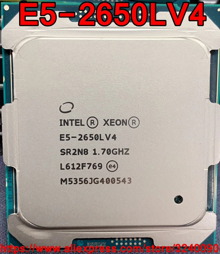 Intel ЦП Xeon E5 2650LV4 SR2N8 1 70 ГГц 14 Cores 35M Φ процессор Бесплатная доставка 2650L V4|Процессоры|