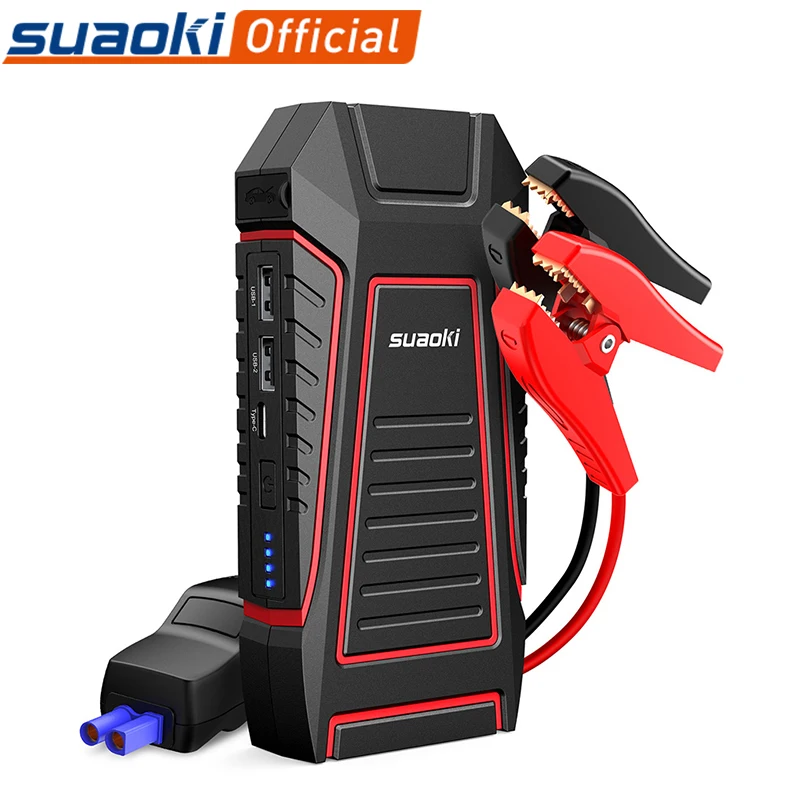 Портативный автомобильный стартер SUAOKI U7 600A/12000mAh Dual 5V/2.4A USB Type-C выход