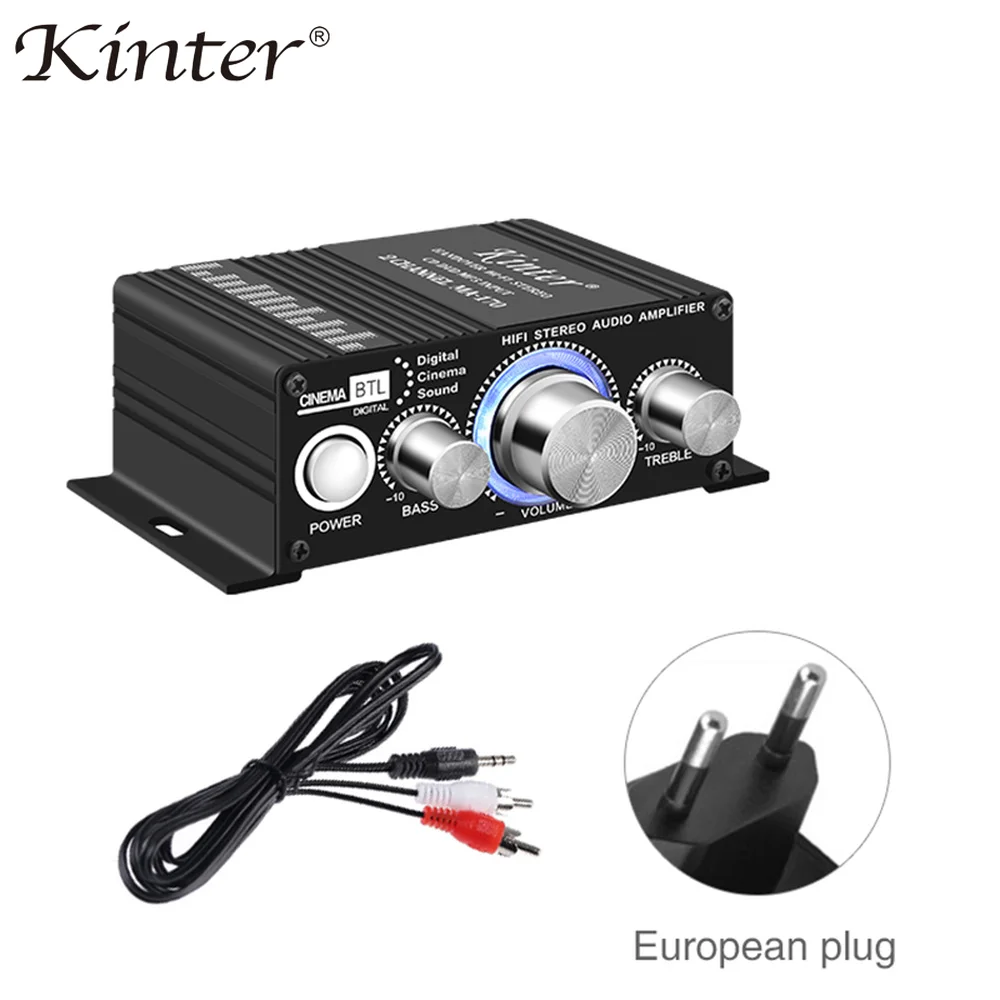 

Kinter Power Amplifier Board Subwoofer 2 Channel Class AB Audio Stereo Equalizer Amp Professional Speaker Amplificador Home