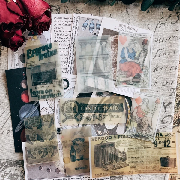 49 шт./пакет Винтаж старый Плакаты B калька Бумага пакет набор сделай сам для