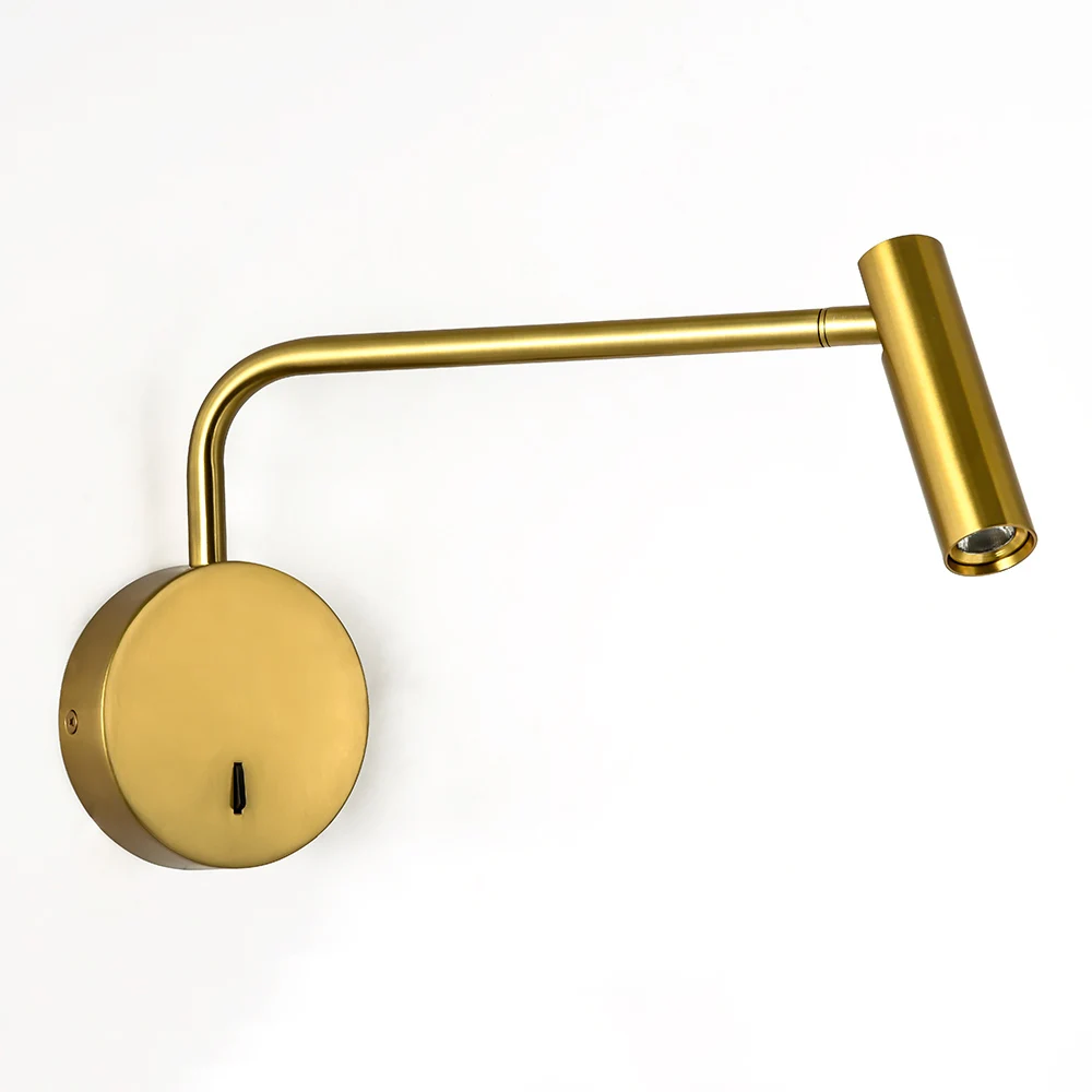 Brushed brass ZEROUNO светодиодный настенный светильник s из железа Регулируемый зеркальный светильник s настенные лампы 2 Вт 110 В 220 в мягкий светильник ing светильник для спальни для детей - Цвет абажура: Brushed brass