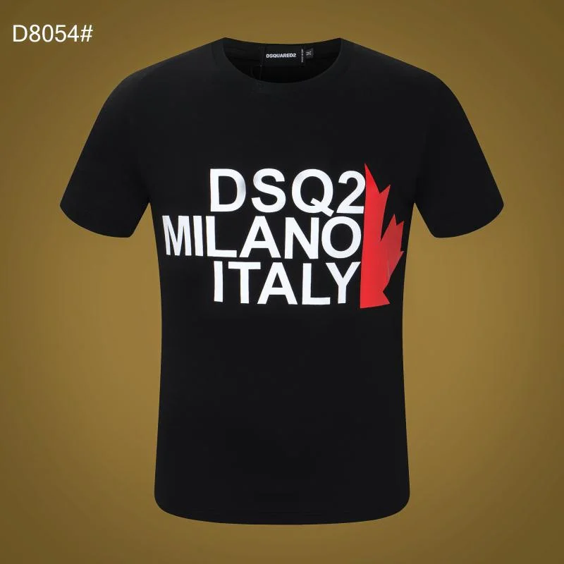 Итальянская Миланская футболка деловой мужской хлопковый стиль модный короткий