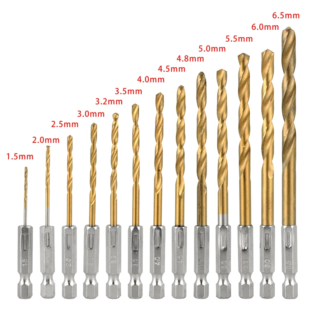 13 шт. спиральное сверло из быстрорежущей стали с шестигранной ручкой 6 35 мм для