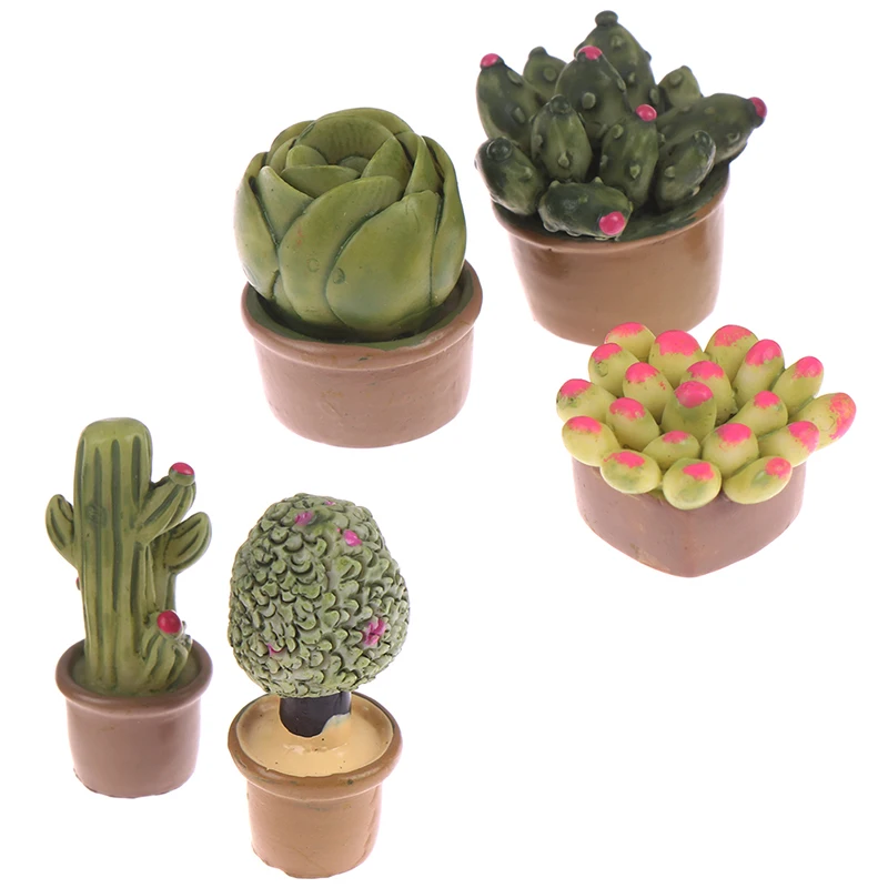 2 шт. 1:12 миниатюрные зеленые растения украшение для кукольного дома аксессуары