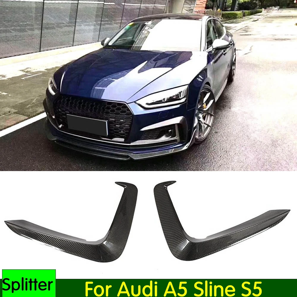 

Carbon Fiber Front Fog Light Eyelids Frame for Audi A5-Sline S5 2012-2019 2pcs Front Fog Lamp Eyebrows Eyelid Cover