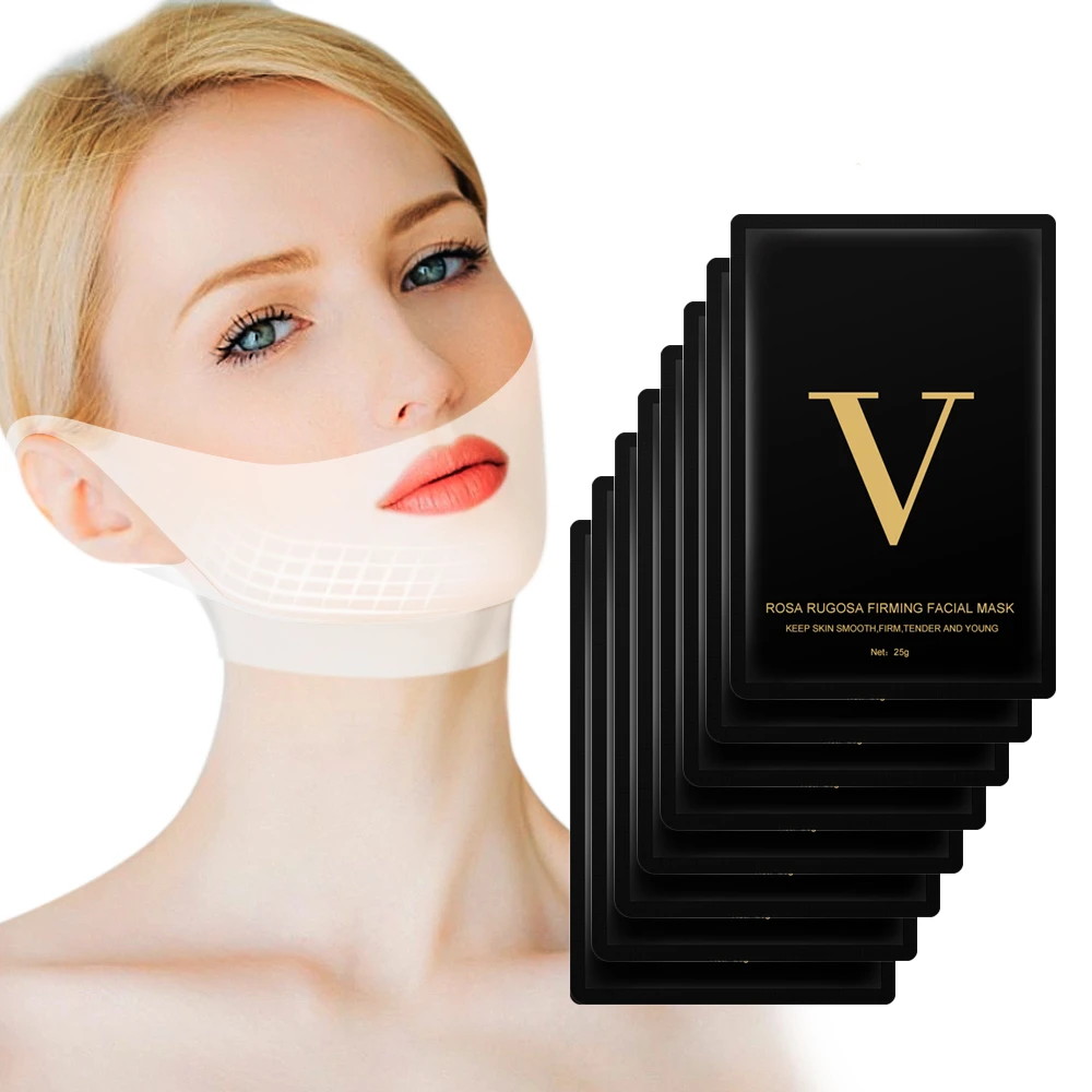5 шт. 4D V Форма маска лифтинг для лица укрепляющая v линия похудения тонкая