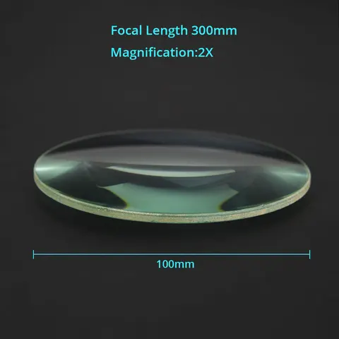 1 шт., увеличительное стекло с двумя выпуклыми линзами, 100 мм