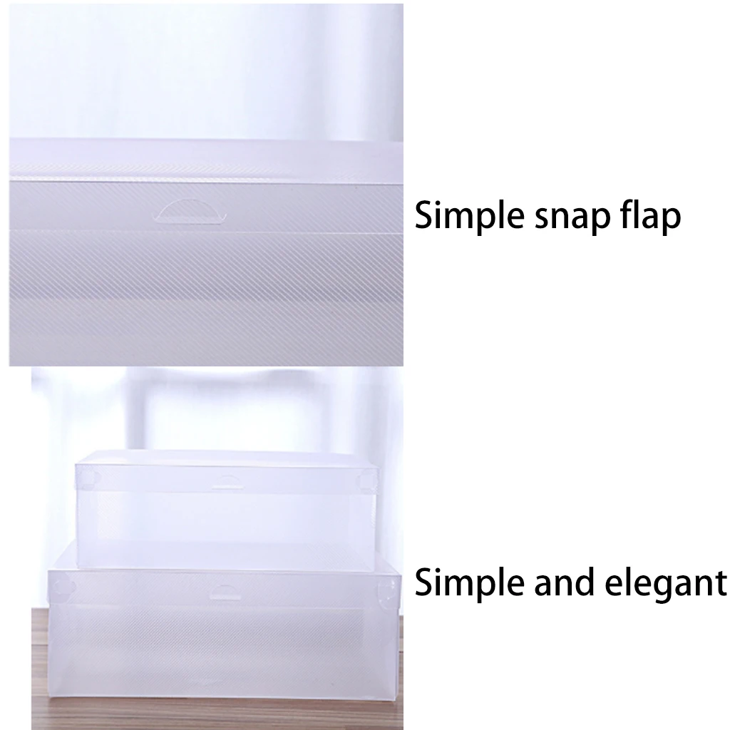 10 шт./компл. утолщенной Шлепанцы прозрачный ящик чехол Пластиковые обувные