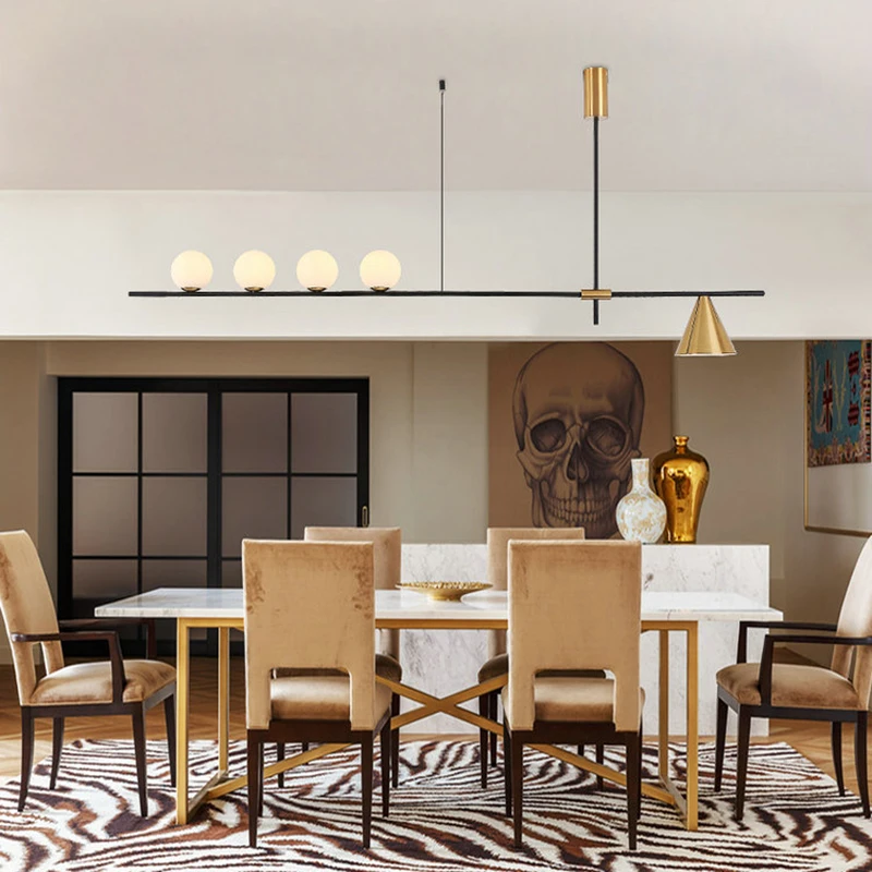 

Modern Design LED Chandelier Gold Black Minimalist Luster for Bedroom Dining Living Room Lamp Restaurant Cafe Home Decor Lights