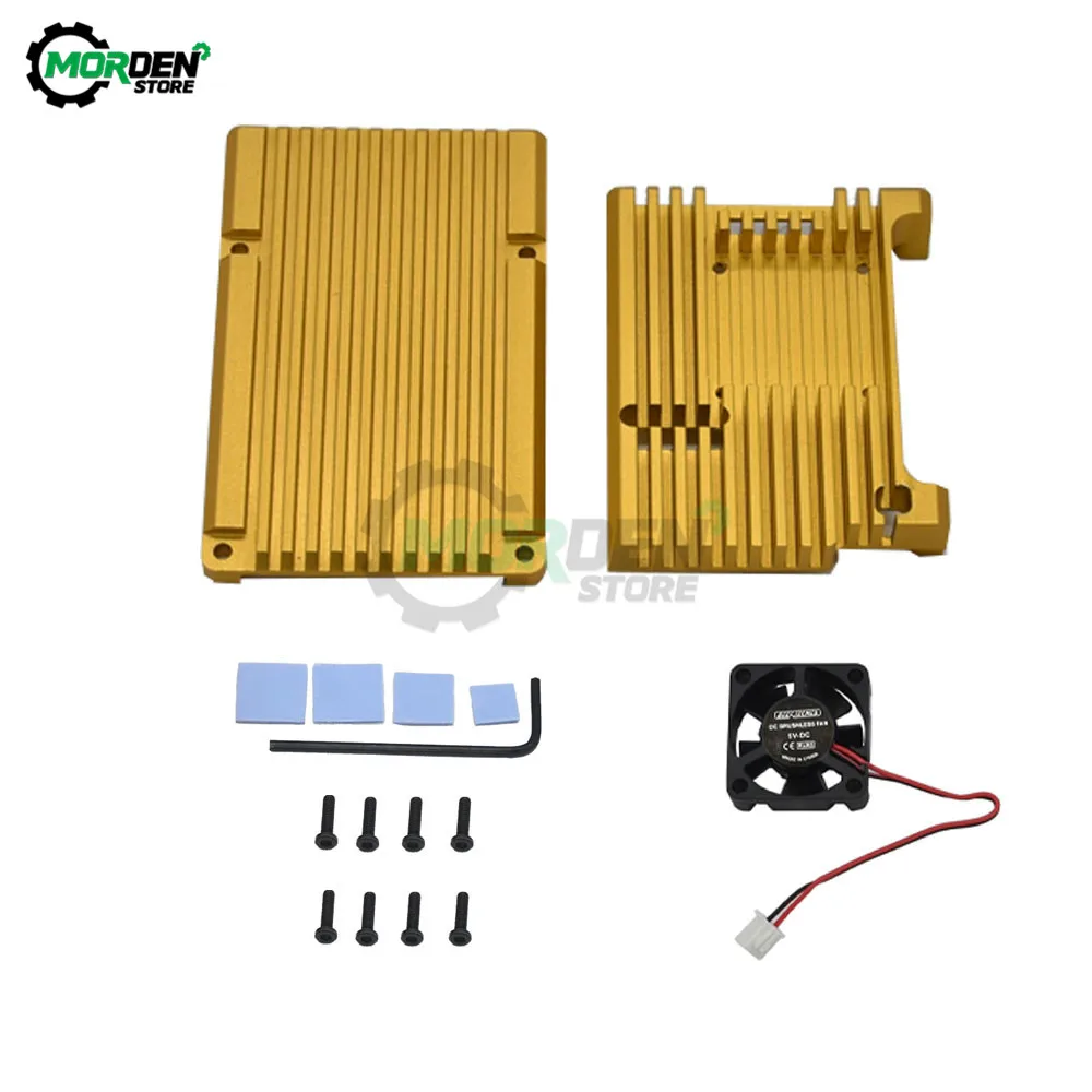 Корпус Корпуса для Raspberry Pi 4 Model B/B + CNC из алюминиевого сплава корпус с охлаждающим