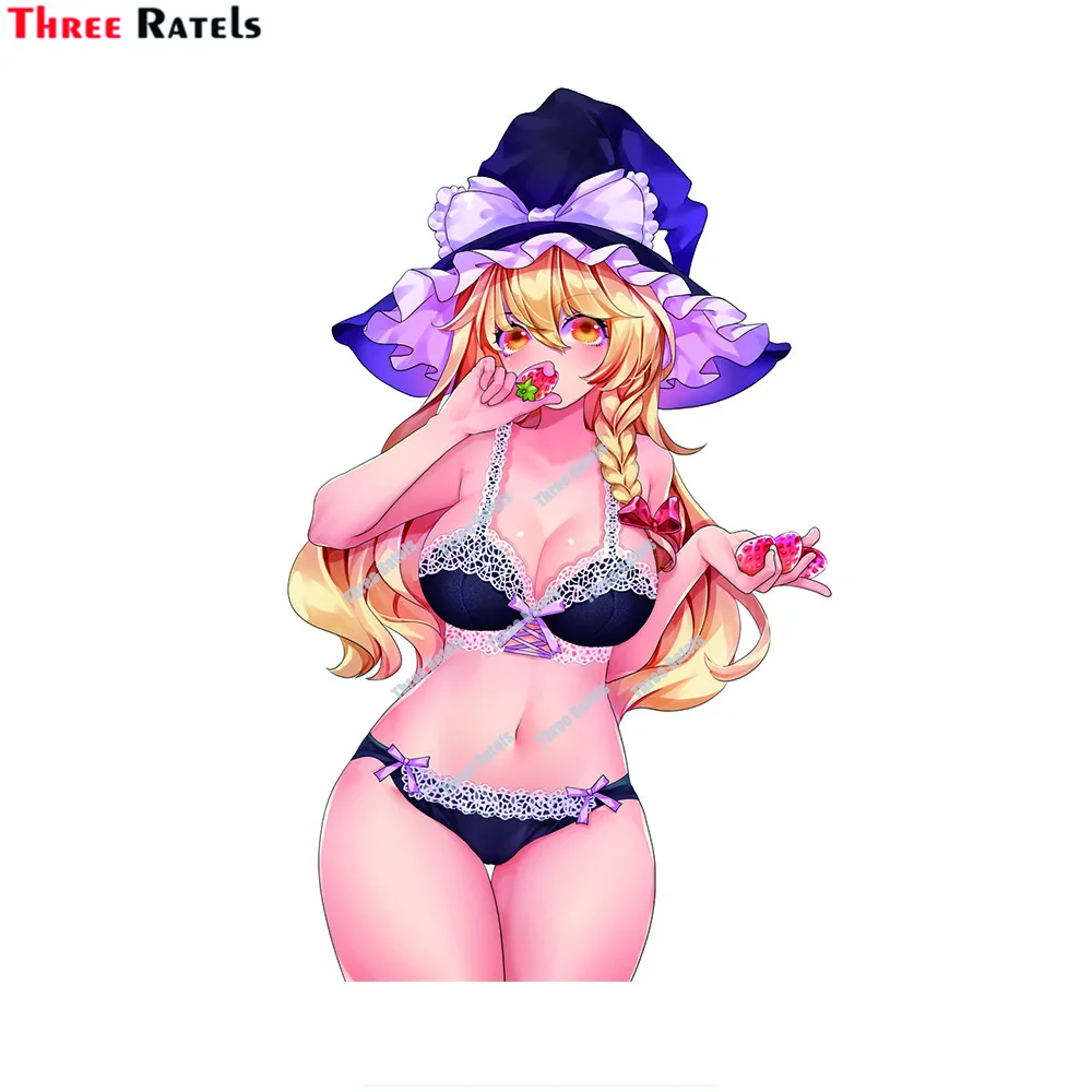 

Три Ratels D582 Сексуальная 3D аниме девушка наклейка для Touhou Marisa Kirisame авто аксессуары съемные водонепроницаемые наклейки