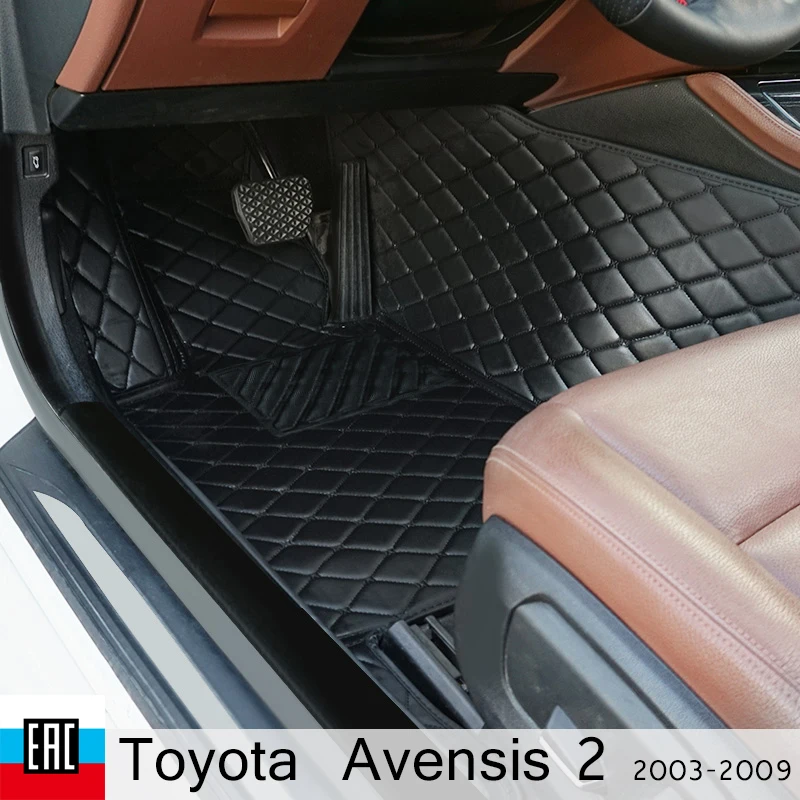 Коврики для авто Тойота Avensis 2 2003 2009 автотовары из экокожи в салон