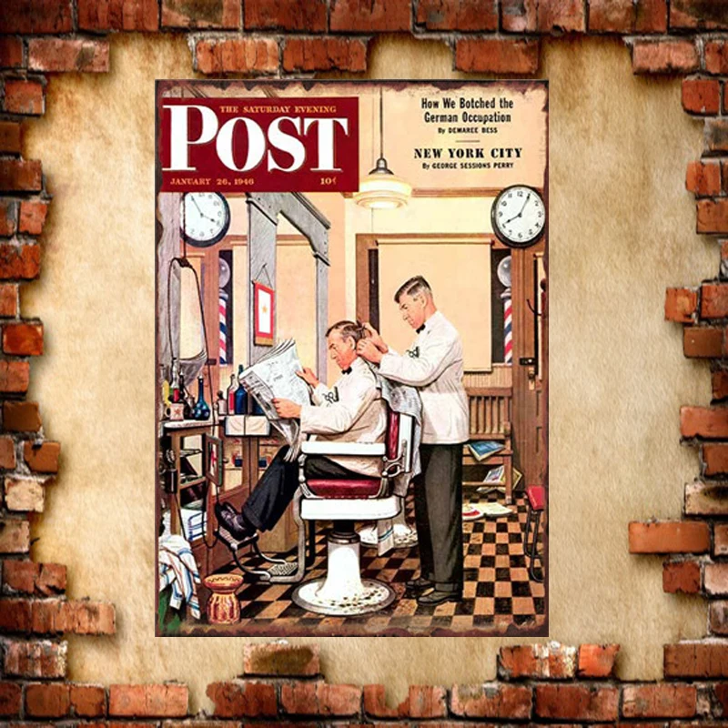 Красный Reclame Borden Barbershop металлический знак Ecoration Винтажные Украшения для парикмахера 20x30 см - Цвет: Красный