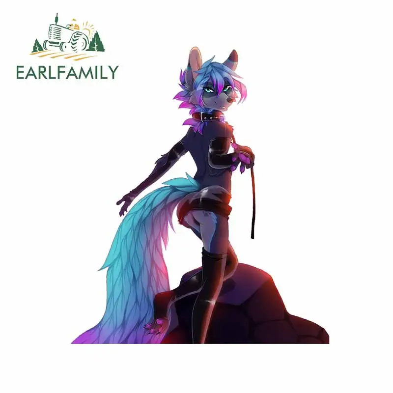 EARLFAMILY 13 см x 11 3 для лисы пушистые автомобильные наклейки холодильник кондиционер