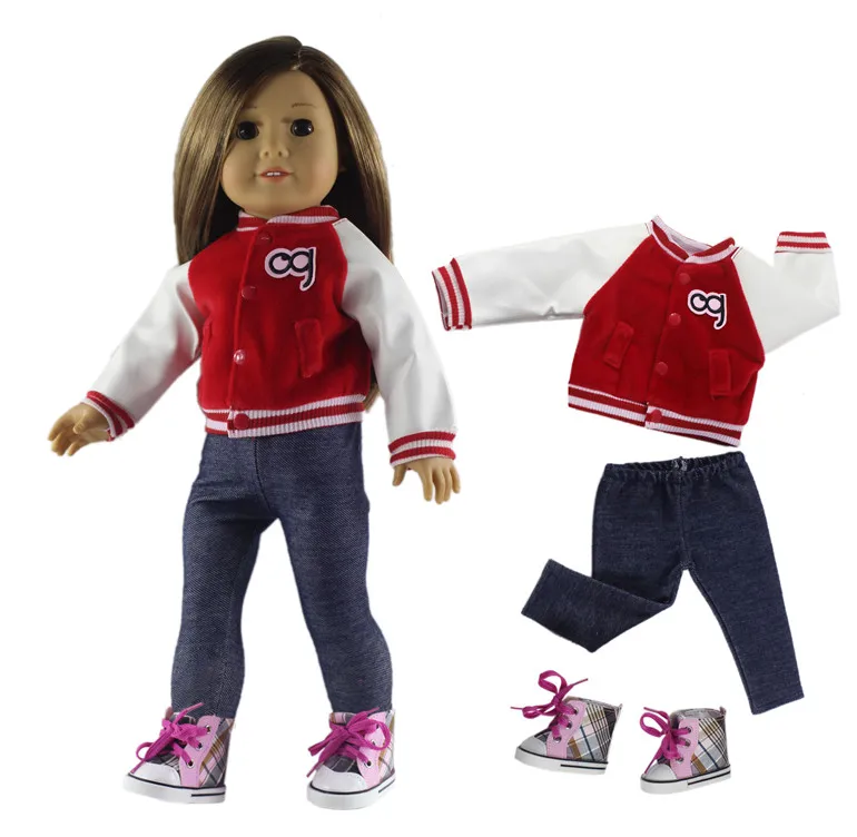 1 комплект красивой повседневной одежды Одежда для кукол 18 дюймов много стилей на