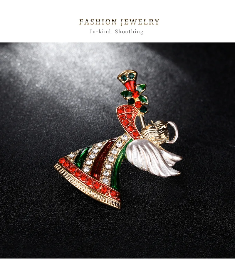 Новинка стильная брошь модная в виде мультяшного ангела Рождественская Женская