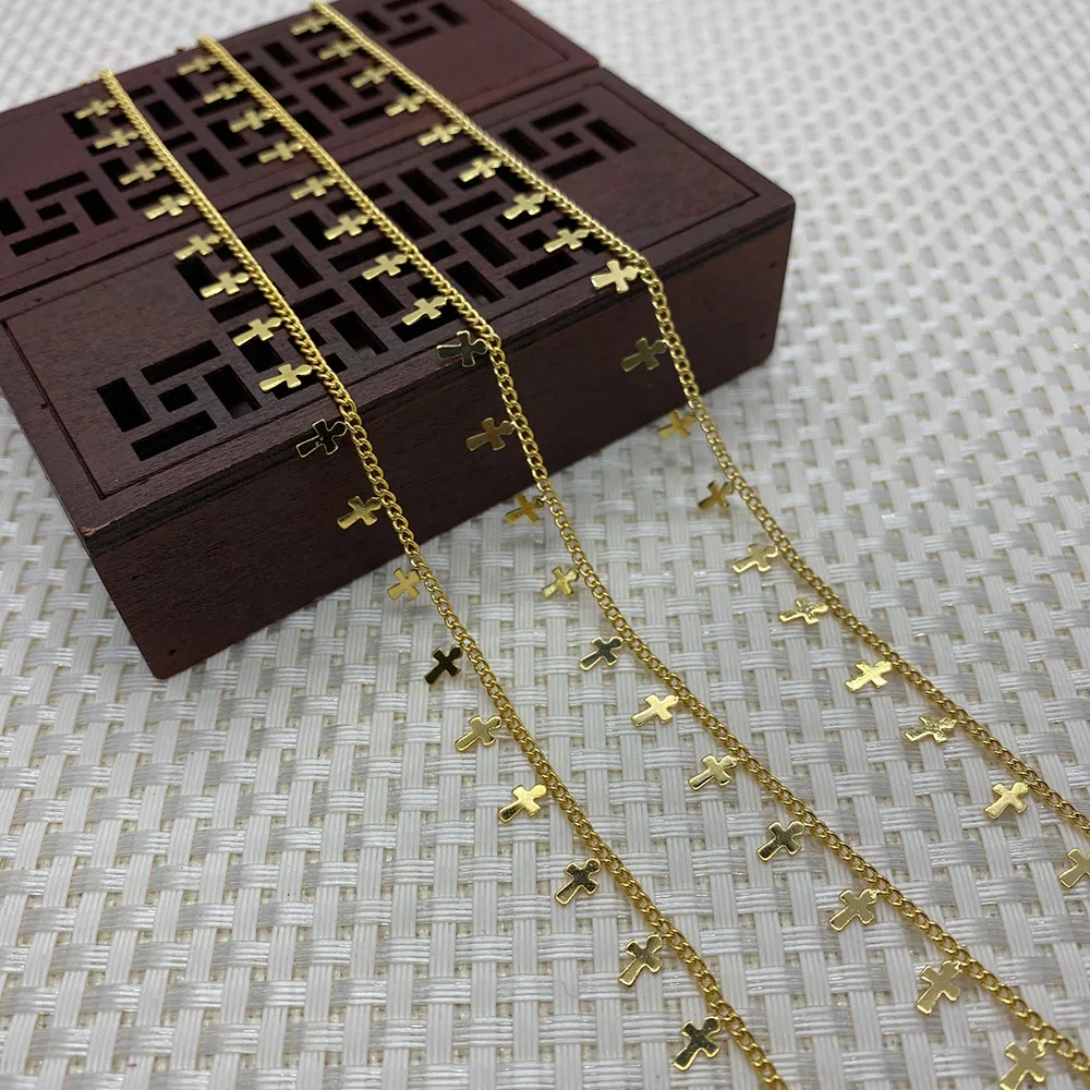 

1 Meter Handmade Chain, Cross-shaped Jewelry, Used for DIY Making Bracelets, Anklets, Necklace Accessories Jewelry Making