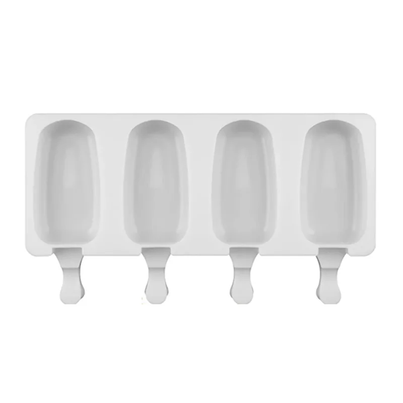 

BEEMAN 4 Hole Silicone Ice Cream Molds DIY Popsicle Mold Making Tool Juice Dessert With Popsicle Sticks Ice Cube Maker