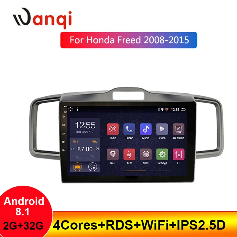 

Автомобильный мультимедийный плеер Wanqi, 2 + 32 ГБ, 10,1 дюйма, сенсорный экран, GPS-навигация, зеркальная ссылка, радио