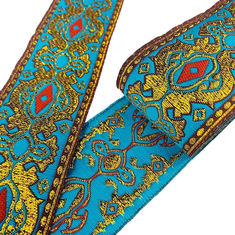 7 м/уп. 5 см винтажная Этническая вышивка кружевная лента Бохо тканая жаккардовая