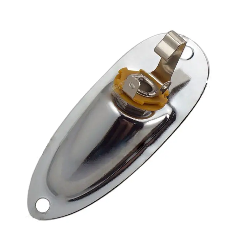 

A0073 1 Piece Loaded Jack Socket Plate & Screws for Fender Strat Replacement, Silver