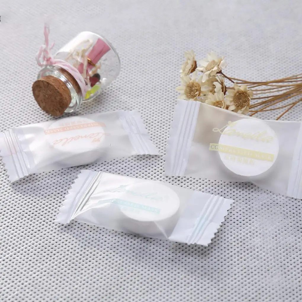 Hengfang20pcs хлопок DIY водосберегающая бумага для лица сжатая маска одноразовая лист