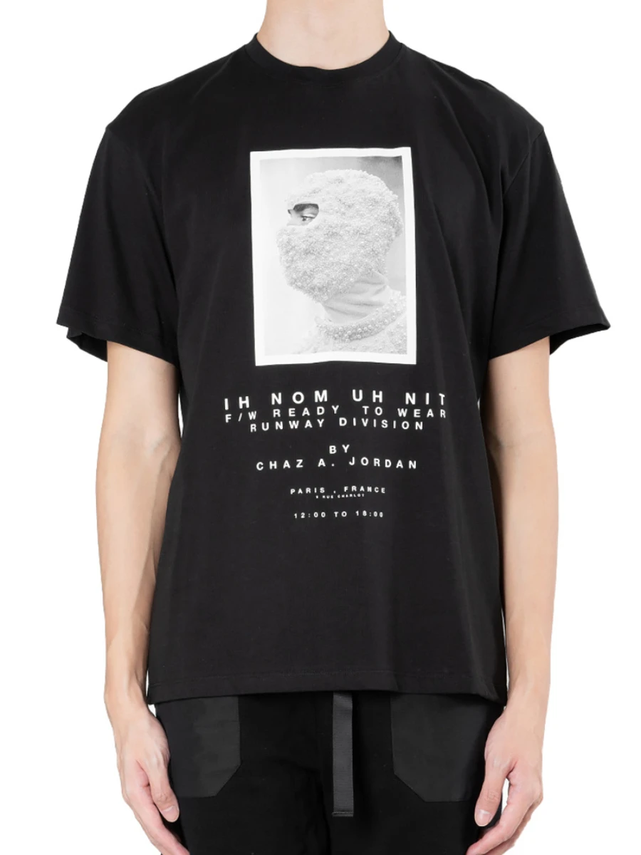 

IH NOM UH NIT Stranger Things Pearl Mask Man Print T-shirt 2021 Good Quality Streetwear Men Women Cotton T Shirt