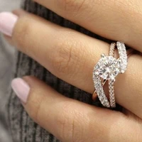 100 real rose gold fashion women rings luxury diamond engagement rings for women accessories female wedding fine jewelry gifts