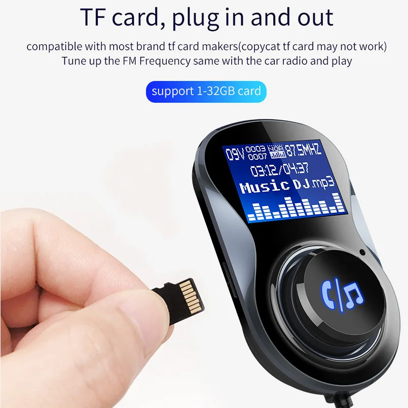 Jilang Bluetooth Hands free FM модулятор стерео Автомобильный MP3 плеер аудио адаптер fm