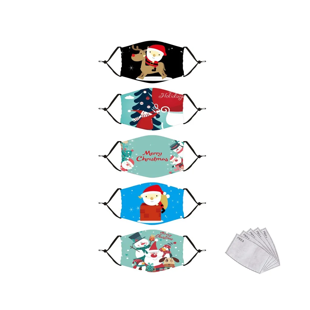 Бесплатная доставка Детские маски с принтом 5 фильтров и регулируемые ремешки